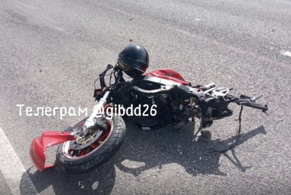 Мотоциклист лишился ноги в аварии на Кавминводах 